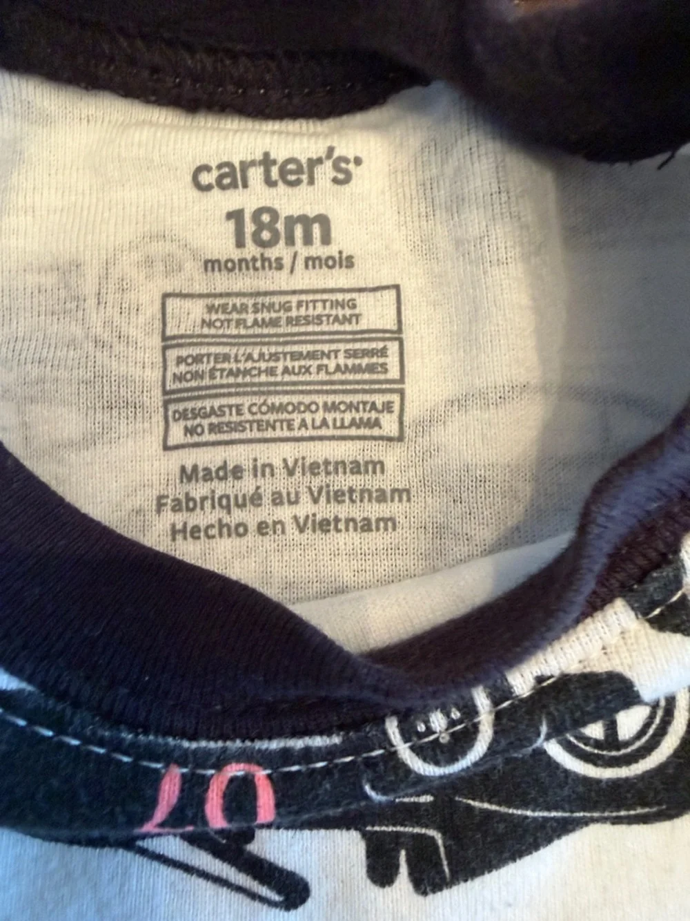 Carter’s Baby Boy Bundle 18M Pajama Set + Gray Sleeper Cars Outfit 2 Pc Lot